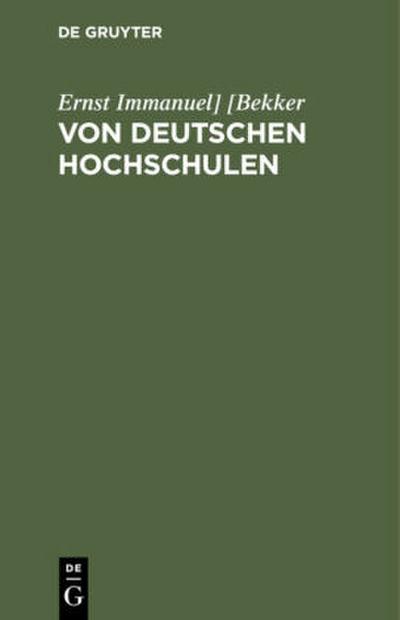 Von deutschen Hochschulen