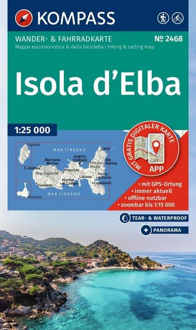 KOMPASS Wanderkarte 2468 Isola d' Elba 1:25.000 