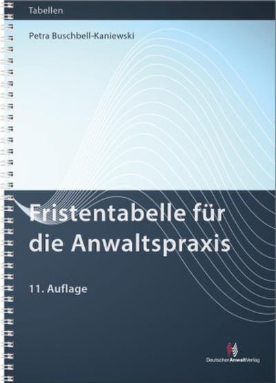 Fristentabelle für die Anwaltspraxis