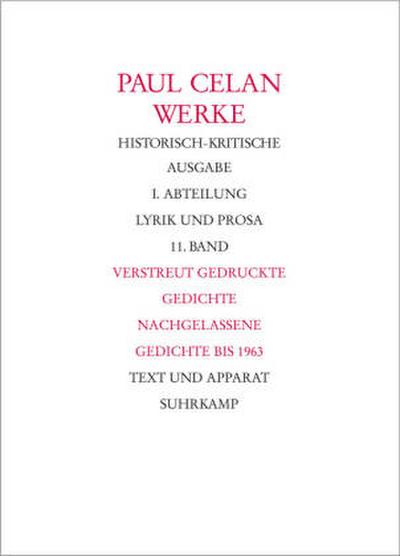 Werke Verstreut gedruckte Gedichte, Nachgelassene Gedichte bis 1963