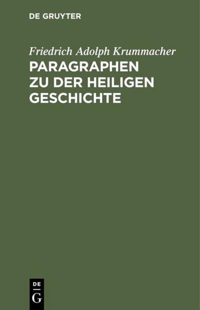 Paragraphen zu der heiligen Geschichte