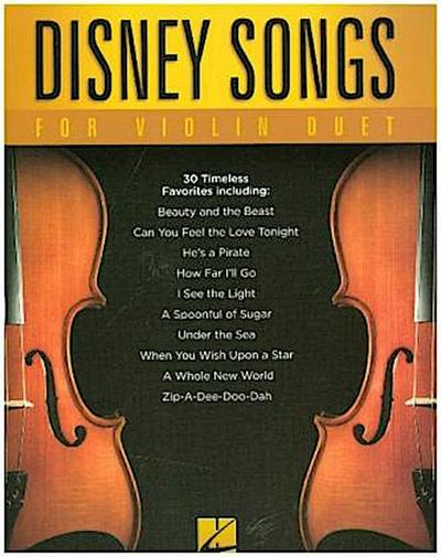 Disney Songs For Violin Duet -For 2 Violins- (Book)