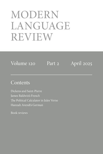Modern Language Review (120.2) April 2025