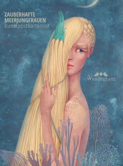Kunstpostkarten-Set "Zauberhafte Meerjungfrauen", 8 Teile