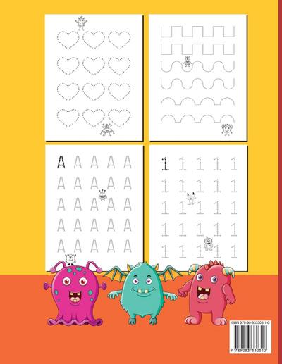 BIG Tracing Workbook with Little Monsters