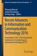 Recent Advances in Information and Communication T