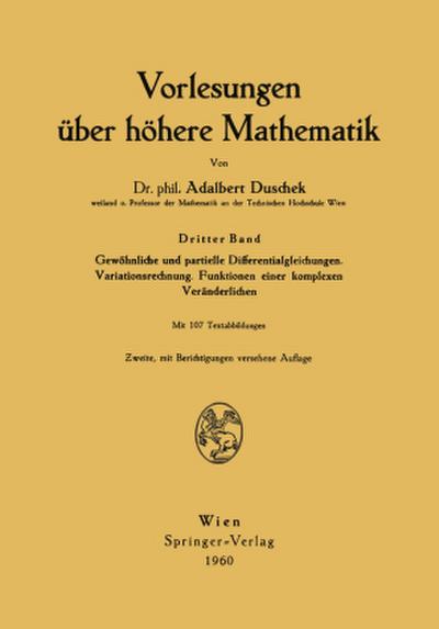 Vorlesungen über höhere Mathematik