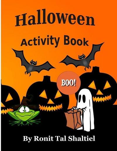 Halloween activity book: Coloring, counting, mazes and hidden words game-for kids.