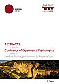 TeaP 2016 - Abstracts of the 58th Conference of Experimental Psychologists