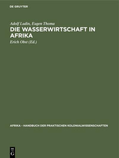 Die Wasserwirtschaft in Afrika