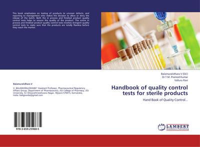 Handbook of quality control tests for sterile products