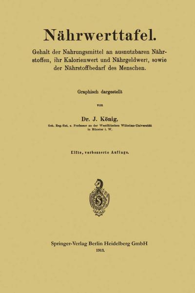 Nährwerttafel