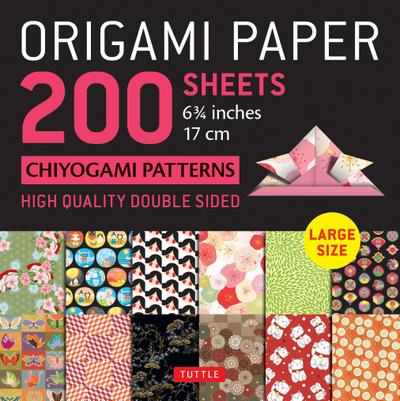 Origami Paper 200 Sheets Chiyogami Patterns 6 3/4 (17cm)