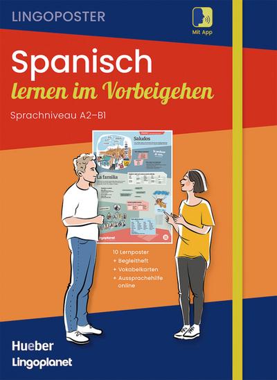 Lingoposter: Spanisch lernen im Vorbeigehen: 10 Lernposter / Paket: Sprachposter + Vokabelkarten + Begleitheft + App (Lingoplanet)