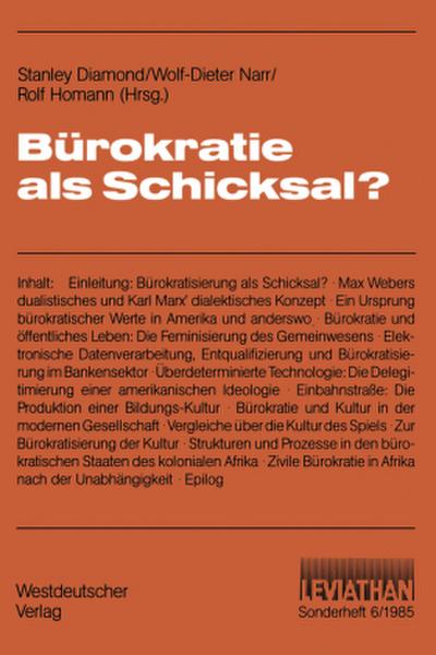 Bürokratie als Schicksal?