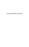 Le surgissement createur - jeu, hasard ou inconscient
