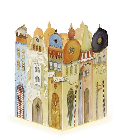 Leuchtendes Städtchen - Adventskalender: Schöner Kalender zum Aufstellen und beleuchten von Innen. 38 x 27 cm.: Adventskalender zum Aufstellen