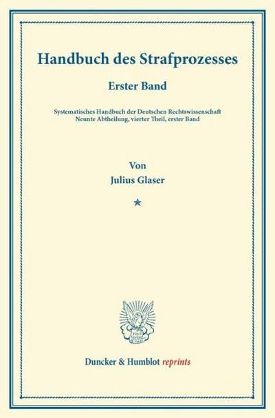 Handbuch des Strafprozesses.