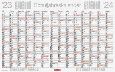 BRUNNEN 1070113004 Schuljahreskalender abwischbar Lehrerkalender Termin- & Unterrichtsplaner 2023/2024 Lehrer-Sortiment 1 Seite = 14 Monate 75 x 47 cm Karton