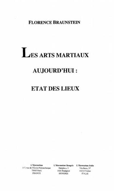 Les arts martiaux aujourd’hui