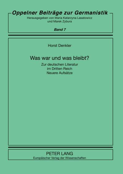 Was war und was bleibt?