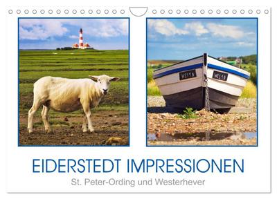 Eiderstedt Impressionen (Wandkalender 2025 DIN A4 quer), CALVENDO Monatskalender
