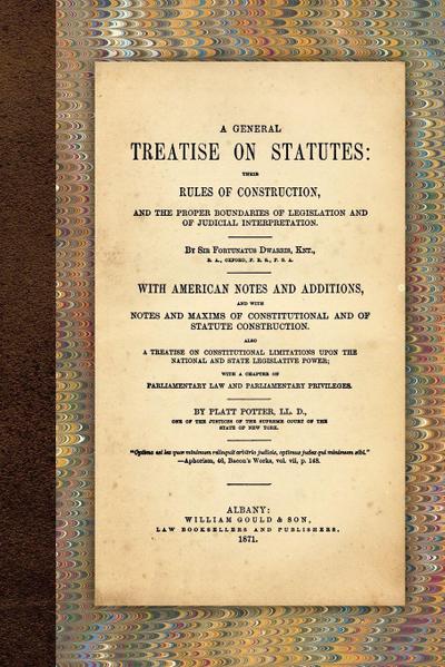 A General Treatise on Statutes