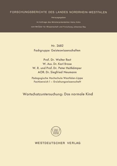 Wortschatzuntersuchung: Das normale Kind