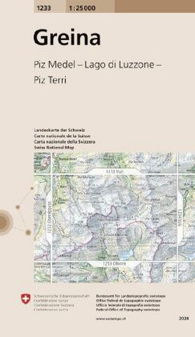 Swisstopo 1 : 25 000 Greina
