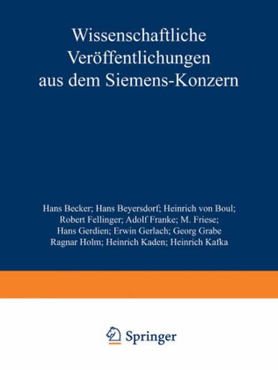 Wissenschaftliche Veröffentlichungen aus dem Siemens-Konzern