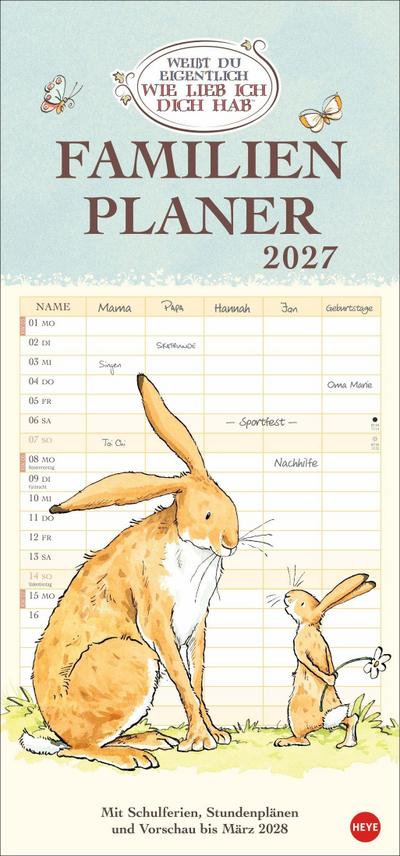 Weißt du eigentlich, wie lieb ich dich hab? Familienplaner 2027