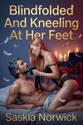 Blindfolded And Kneeling At Her Feet