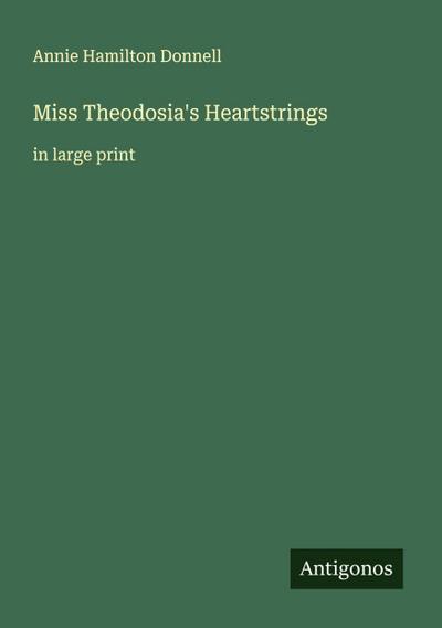 Miss Theodosia’s Heartstrings