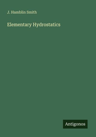 Elementary Hydrostatics