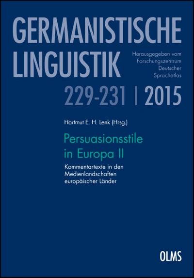 Persuasionsstile in Europa II