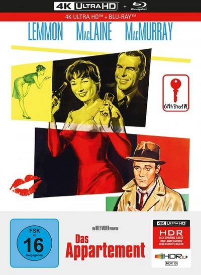 Das Appartement, 1 4K UHD-Blu-ray + 1 Blu-ray (2-Disc Limited Collector’s Edition im Mediabook)