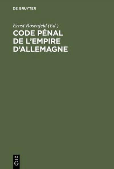 Code pénal de l’Empire d’Allemagne