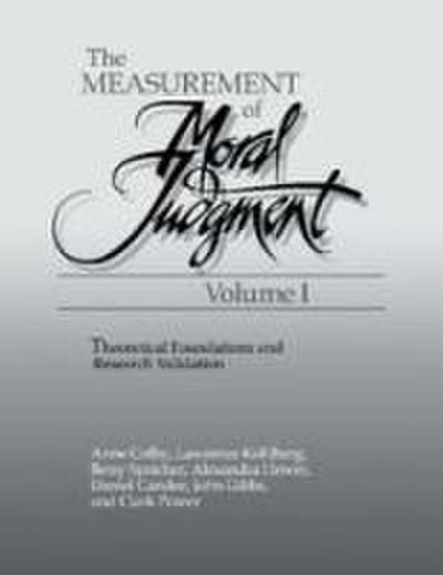 The Measurement of Moral Judgment 2 Volume Set