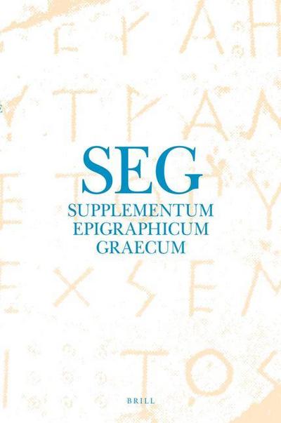 Supplementum Epigraphicum Graecum, Volume LXVI (2016)