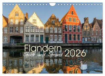 Flandern - Stadt und Strand (Wandkalender 2026 DIN A4 quer), CALVENDO Monatskalender