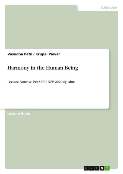 Harmony in the Human Being