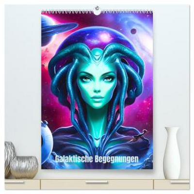 Galaktische Begegnungen (hochwertiger Premium Wandkalender 2026 DIN A2 hoch), Kunstdruck in Hochglanz
