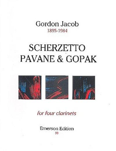 Scherzetto, Pavane and Gopakfor 4 clarinets