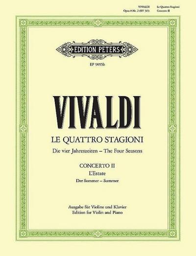 VIVALDI - Concierto en Sol menor (RV315) Op.8 nº 2 "El Verano" para Violin y Piano (Urtext)(Kolneder)