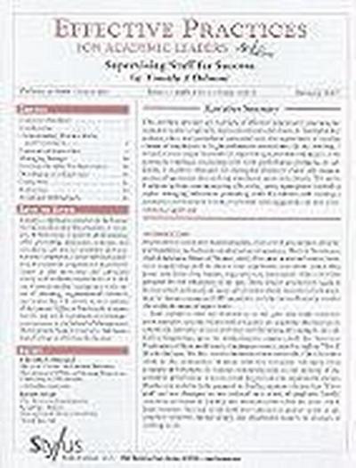 Supervising Staff for Success