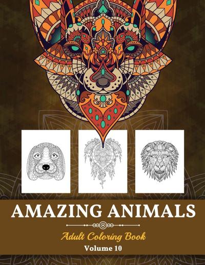 Amazing Animals Grown-ups Coloring Book