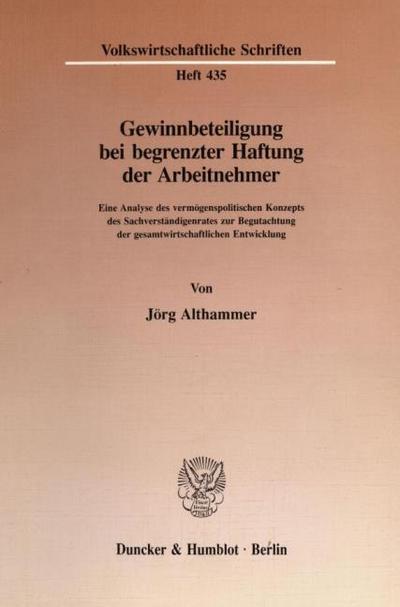 Gewinnbeteiligung bei begrenzter Haftung der Arbeitnehmer.