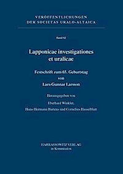 Lapponicae investigationes et uralicae. Festschrift zum 65.