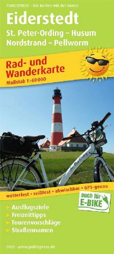 Eiderstedt, St. Peter-Ording - Husum - Nordstrand - Pellworm 1:60 000