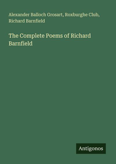 The Complete Poems of Richard Barnfield